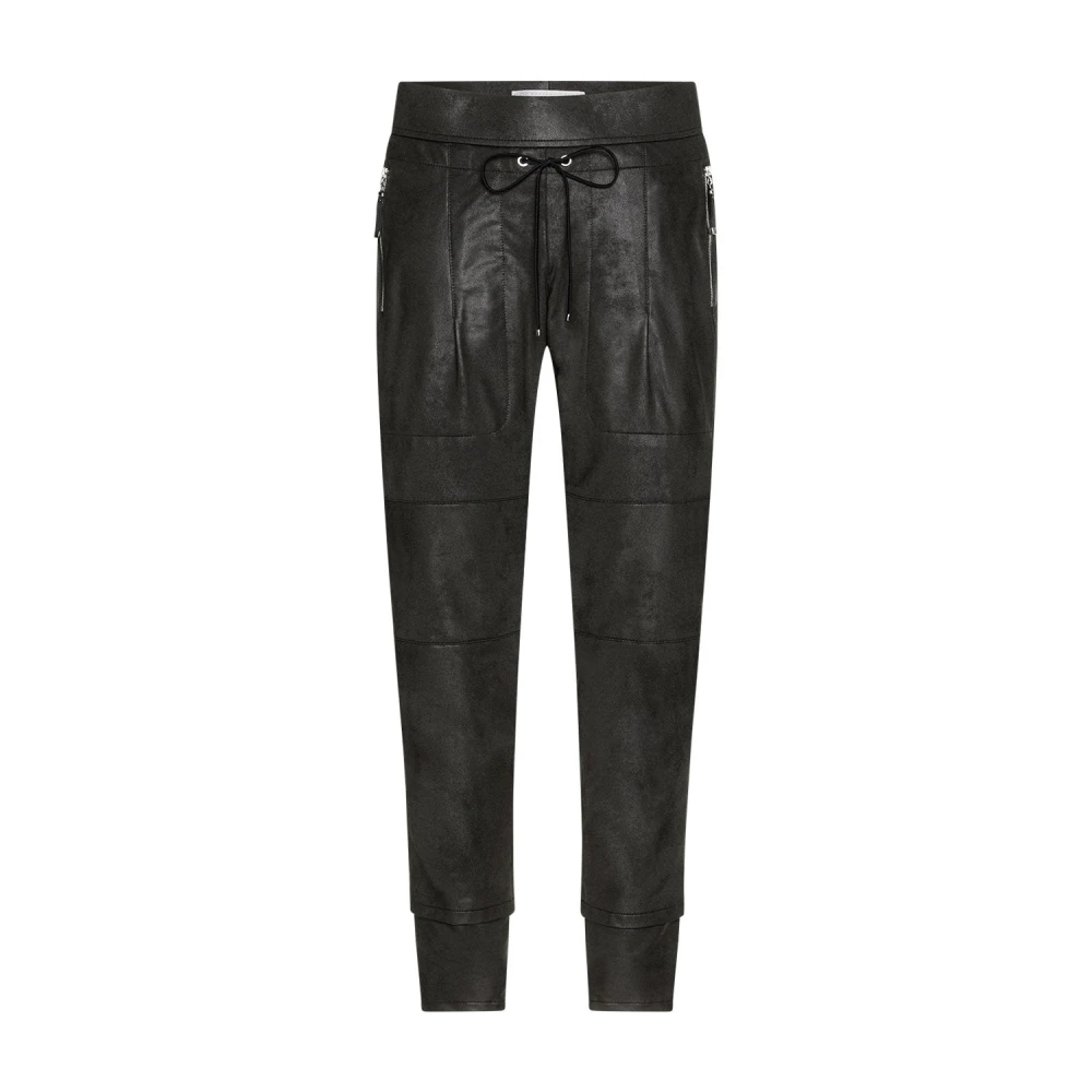 RAFFAELLO ROSSI Imitatielederen Candy Broek Black Dames