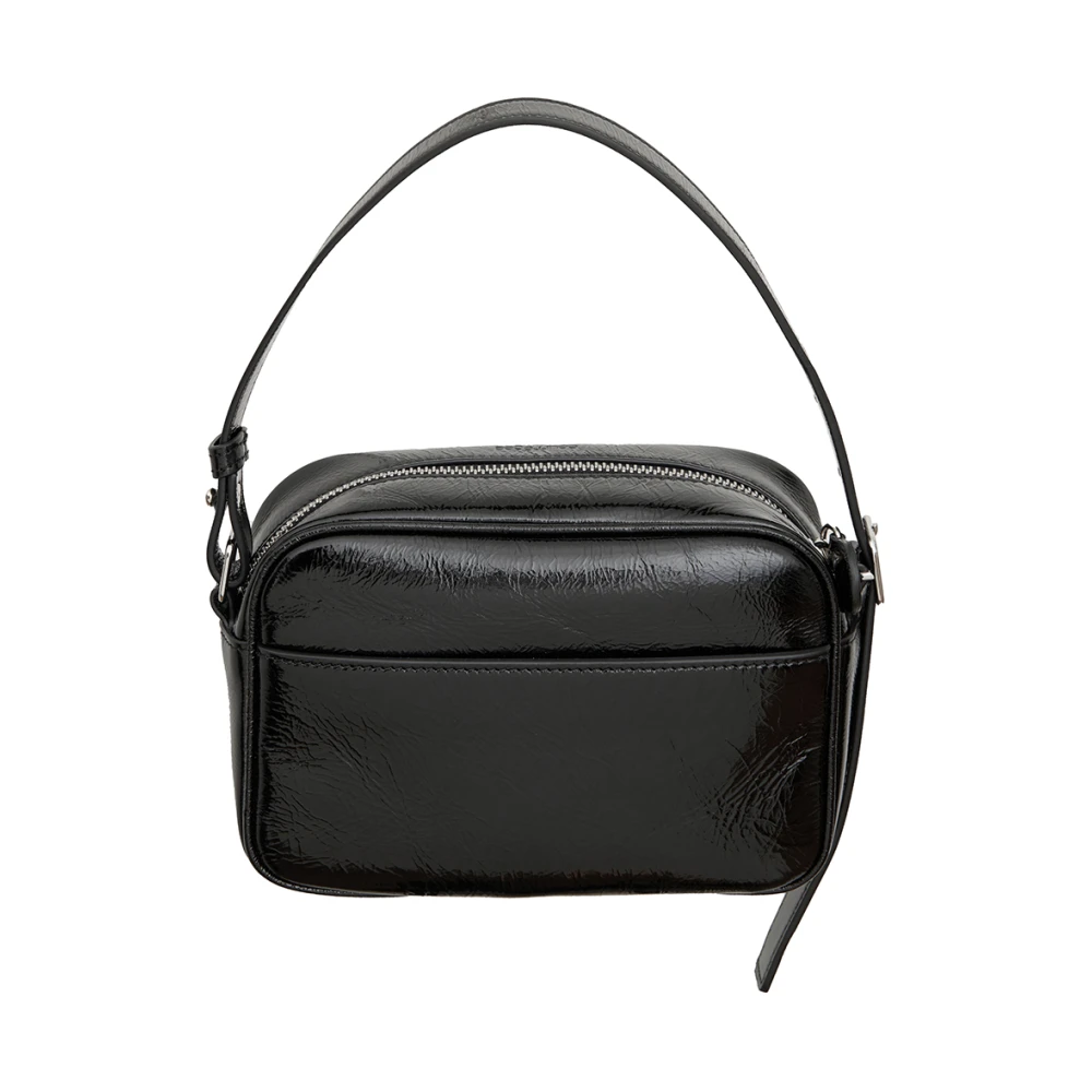 Courrèges Leren Cameratas Black Dames