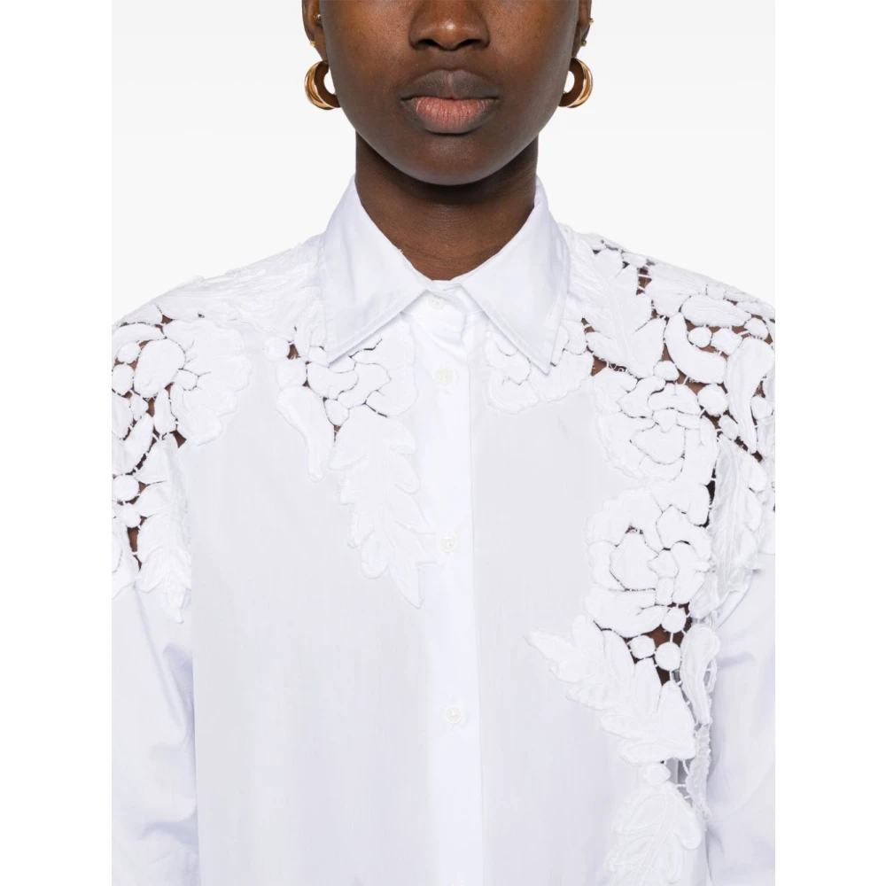 Ermanno Scervino Bianco Damesoverhemd Ss25 White Dames