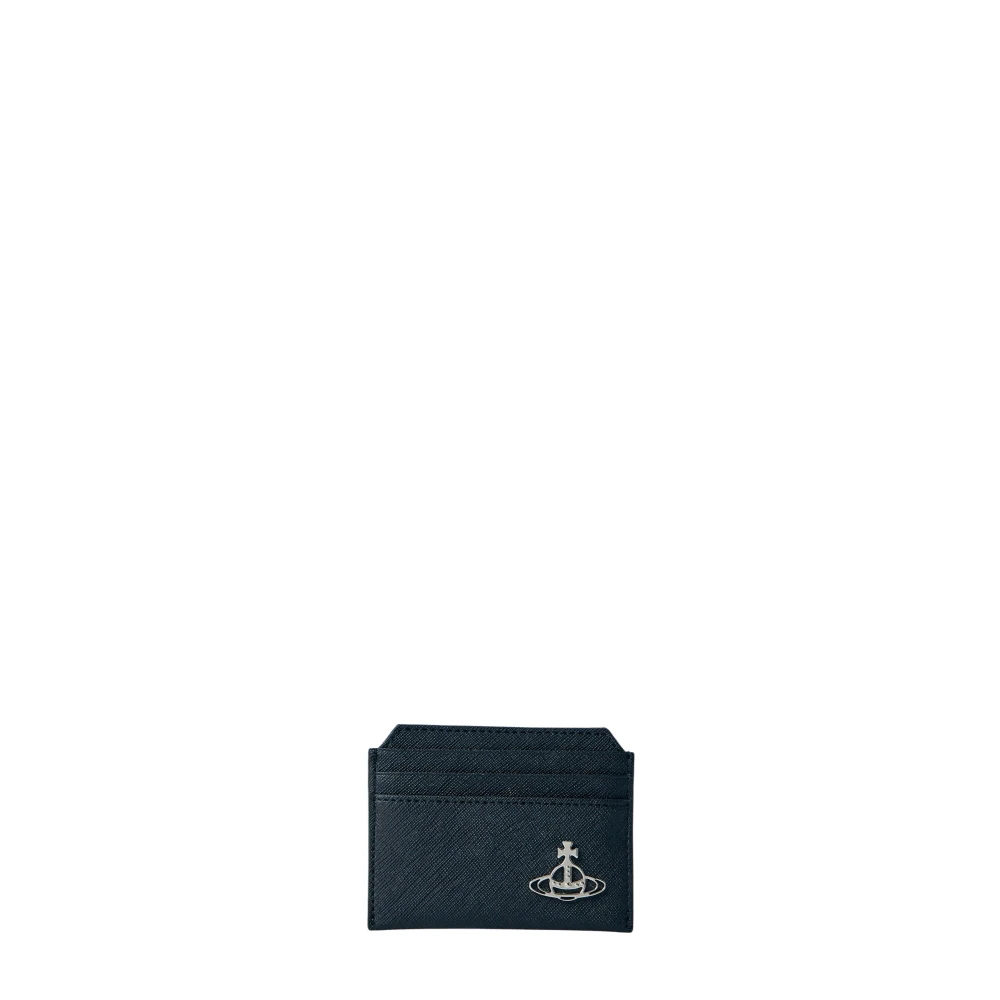 Vivienne Westwood Unisex Black Leather Card Holder - Wallets & Cardholders - One Size - Accessories