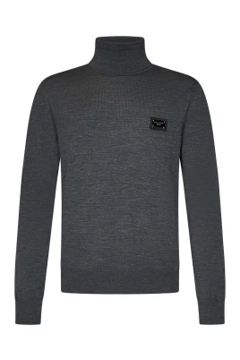 Grå Turtlenecktröja för Män