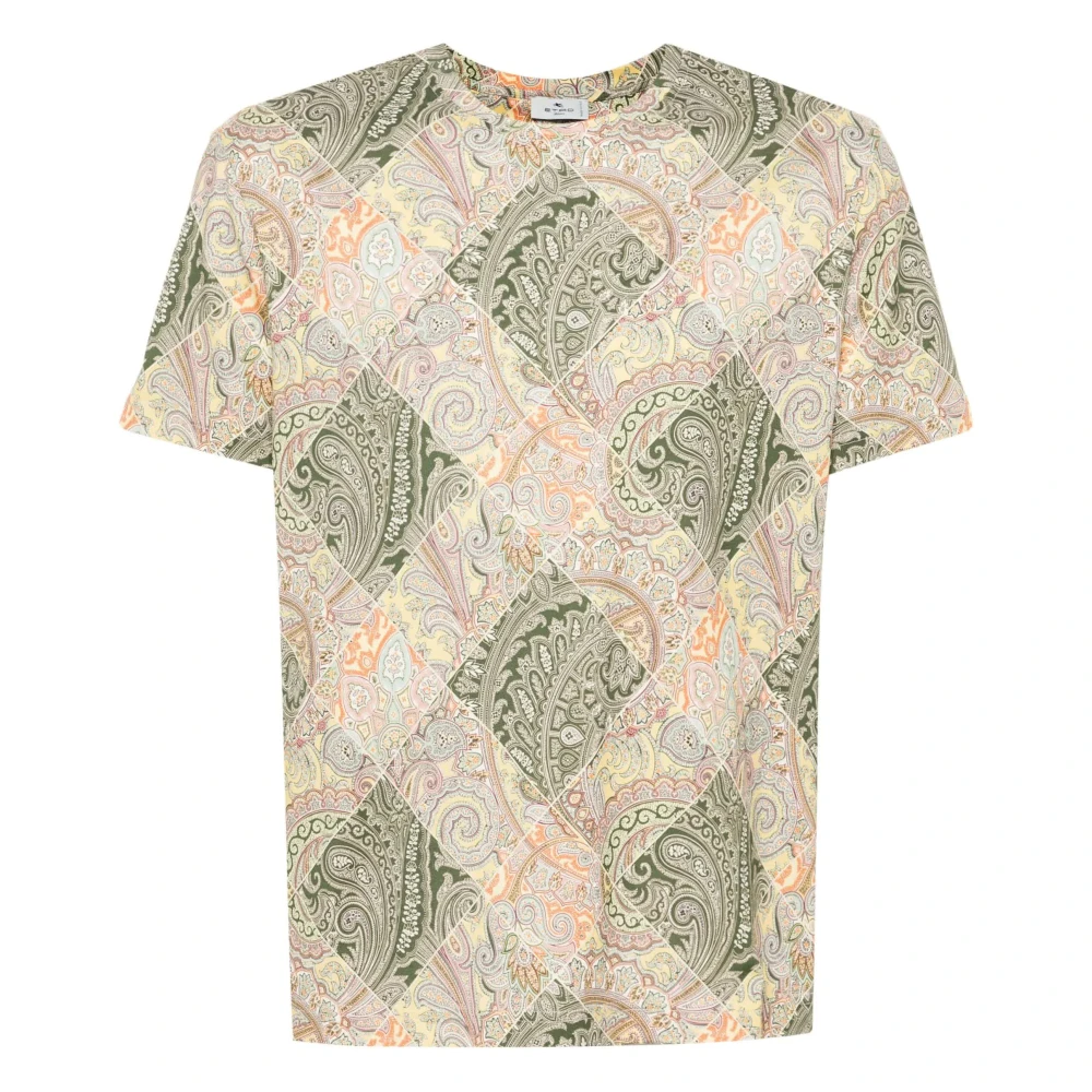 ETRO Casual Katoenen T-Shirt X0840 Multicolor Heren