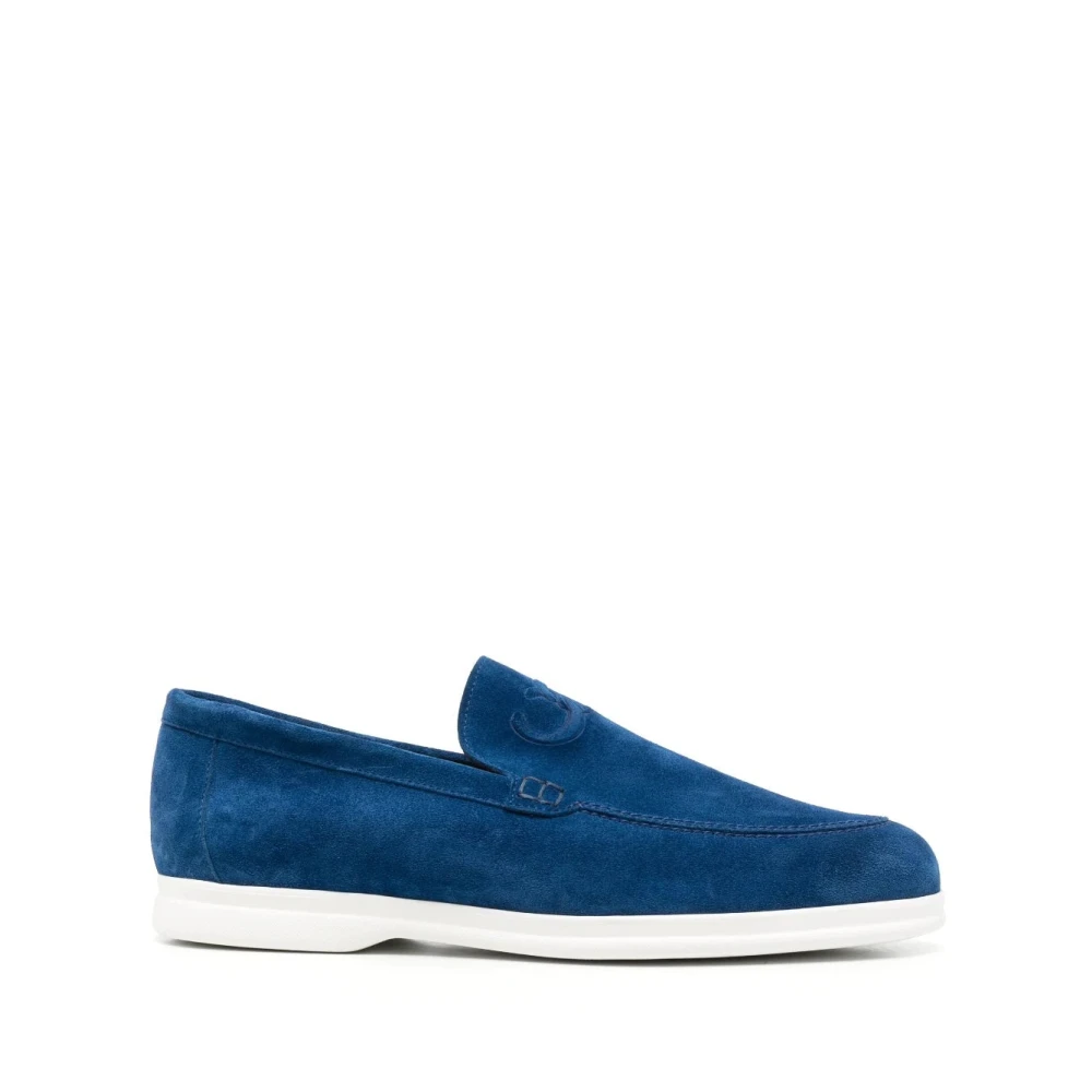 Casadei Blå Elegant Stängda Loafers Blue, Herr