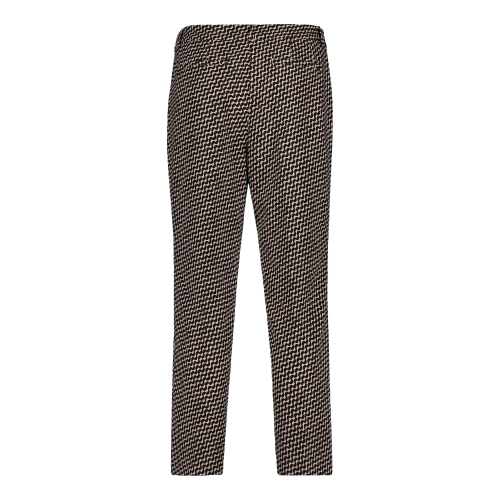 Betty Barclay Grafische Print Relaxed Fit Businessbroek Black Dames