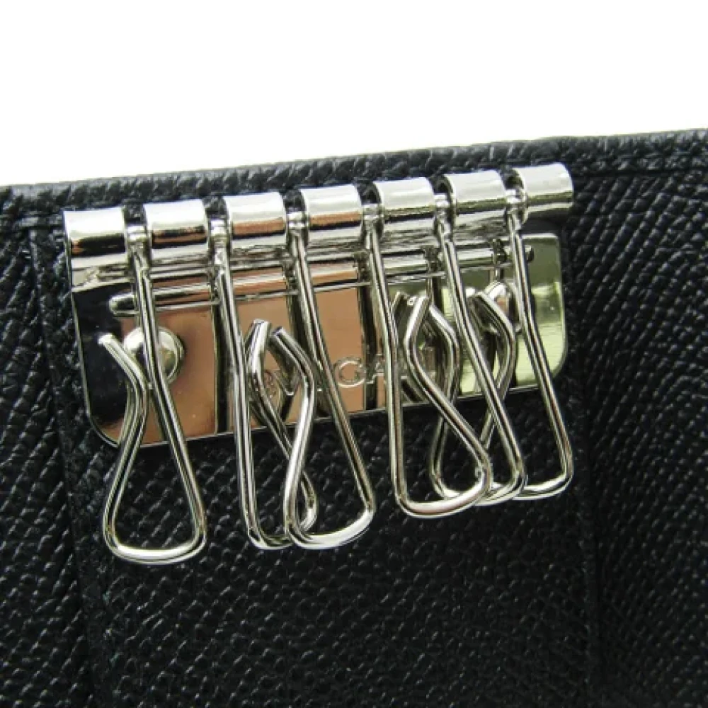 Bvlgari Vintage Pre-owned Leather key-holders Black Unisex