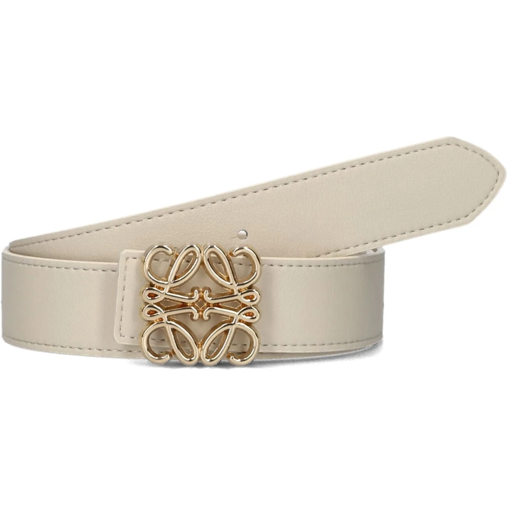 Notre-v Beige Leren Riem voor Vrouwen Beige Dames