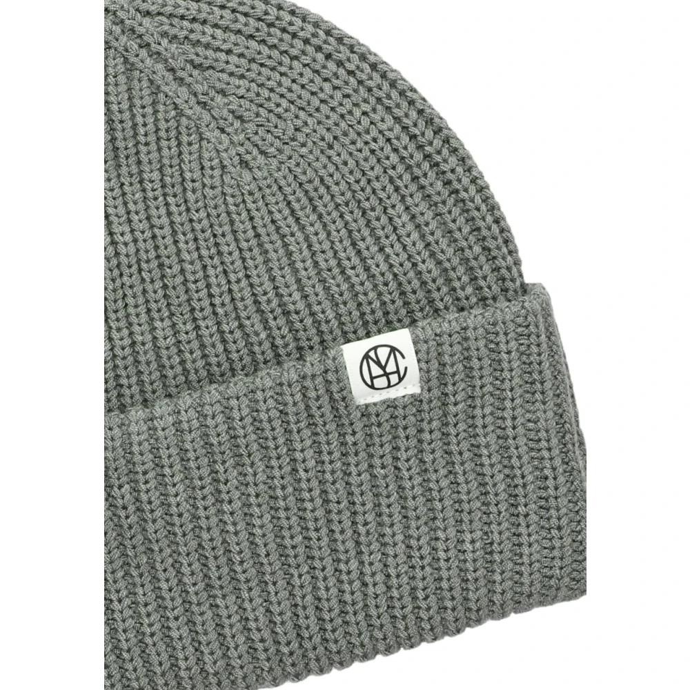 moss copenhagen Iconische Groene Beanie voor Trendy Vrouwen Gray Dames