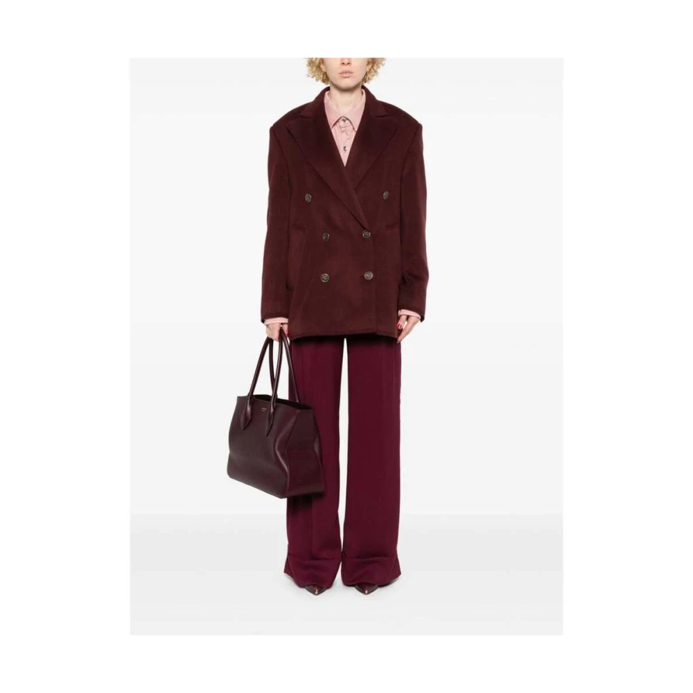 ETRO Rode Wol-Kasjmier Jas Red Dames