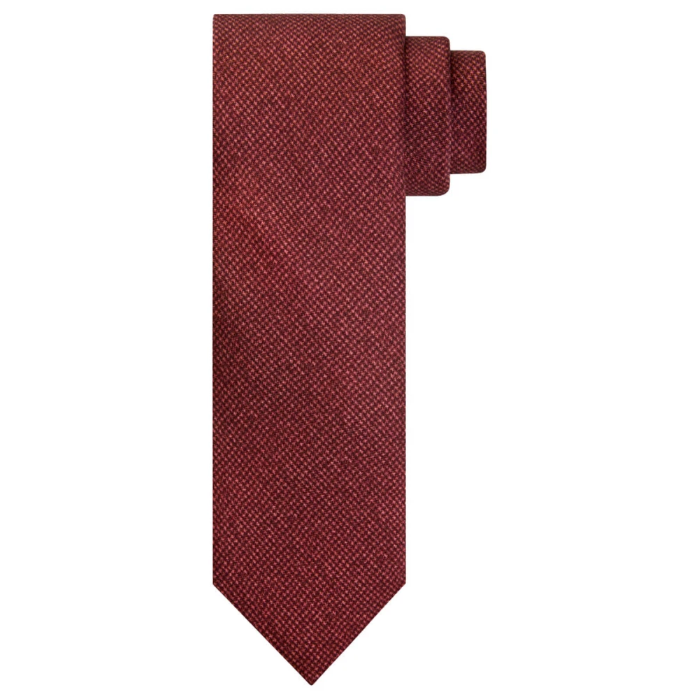 Profuomo Zijden Print Bordeaux Stropdas Red Heren