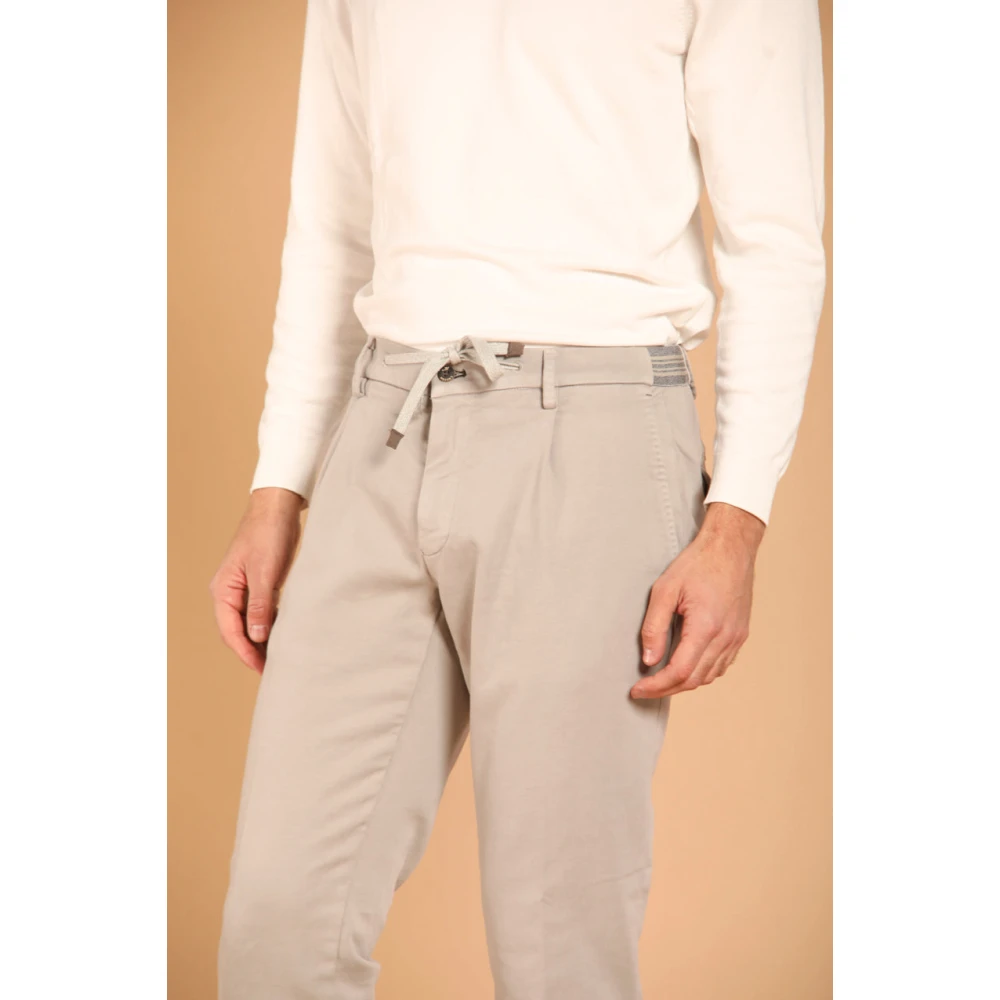 Mason's Grijze Chino Jogger Broek Regular Fit Gray Heren