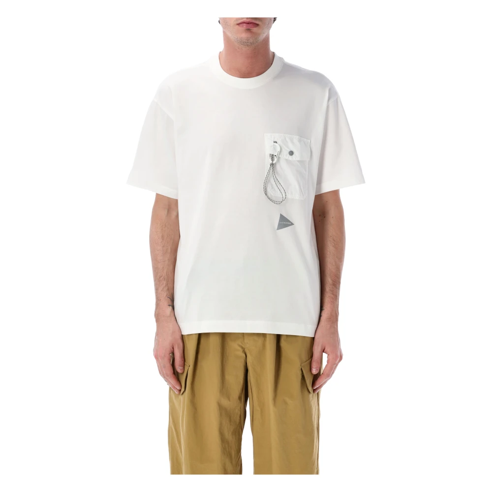 And Wander Men's Beige Pocket Tee - T-Shirts - Xl - Tops