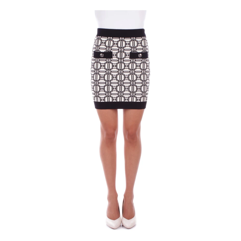 Elisabetta Franchi Rok met zijrits Brown Dames