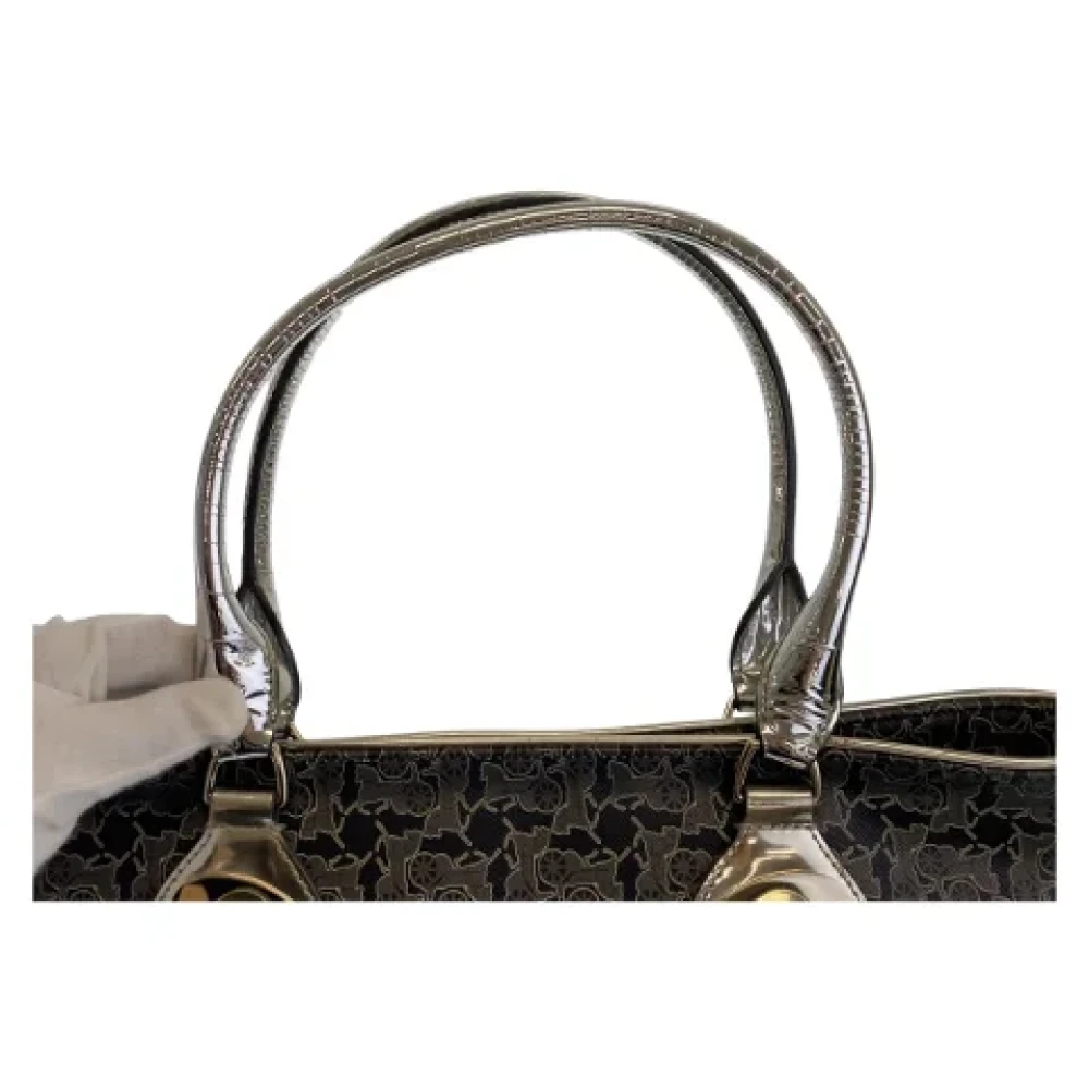 Celine Vintage Pre-owned Canvas celine-bags Gray Dames