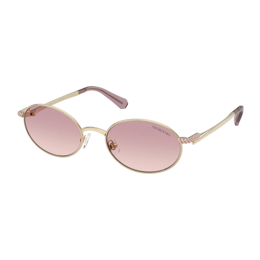 Swarovski Women's Yellow Sk7033 Oval Sunglasses - Sunglasses - 53 Mm - Accessories