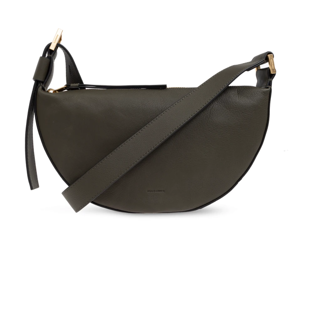 AllSaints Halve maan schoudertas Green Dames