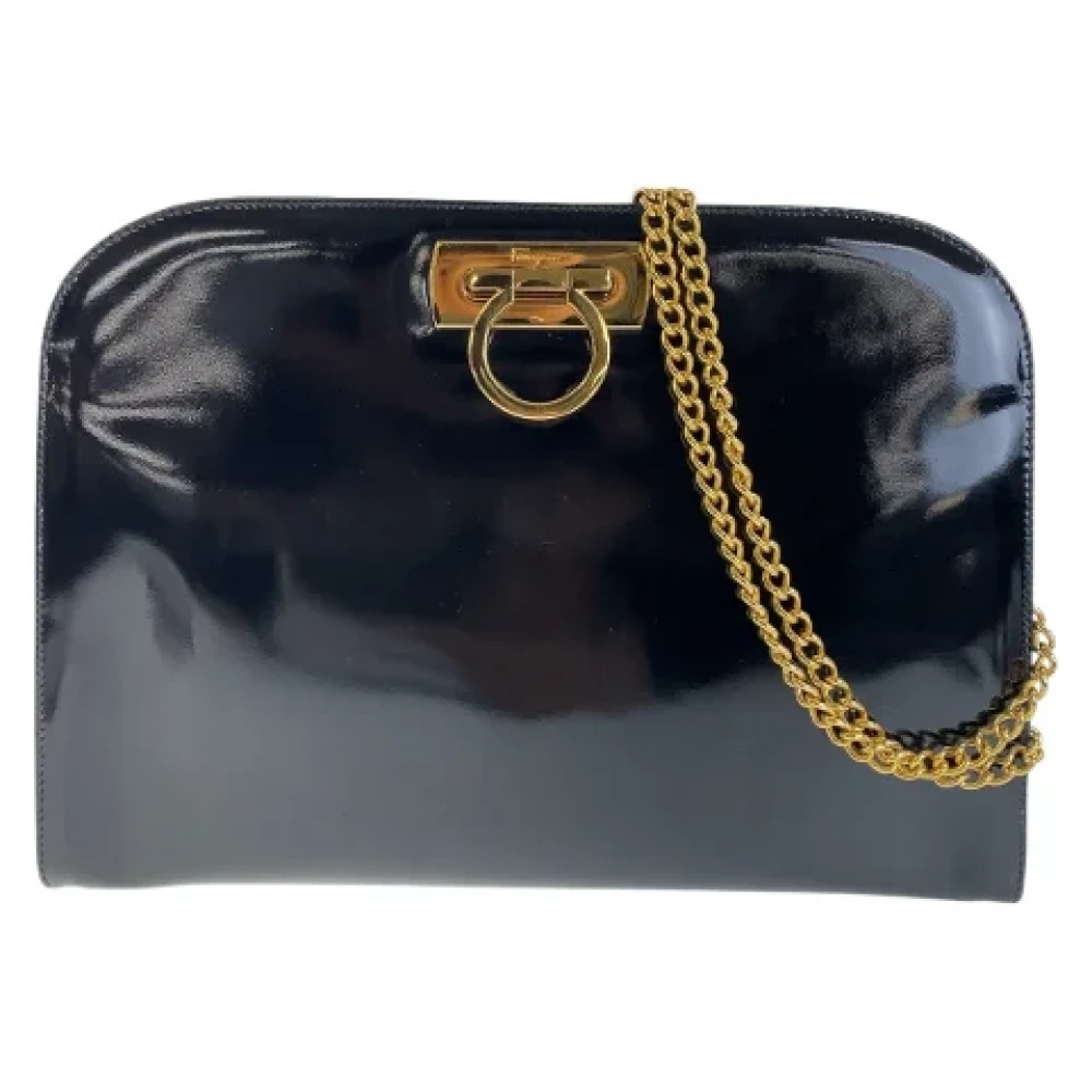Salvatore Ferragamo Pre-owned Leather shoulder-bags Black Dames