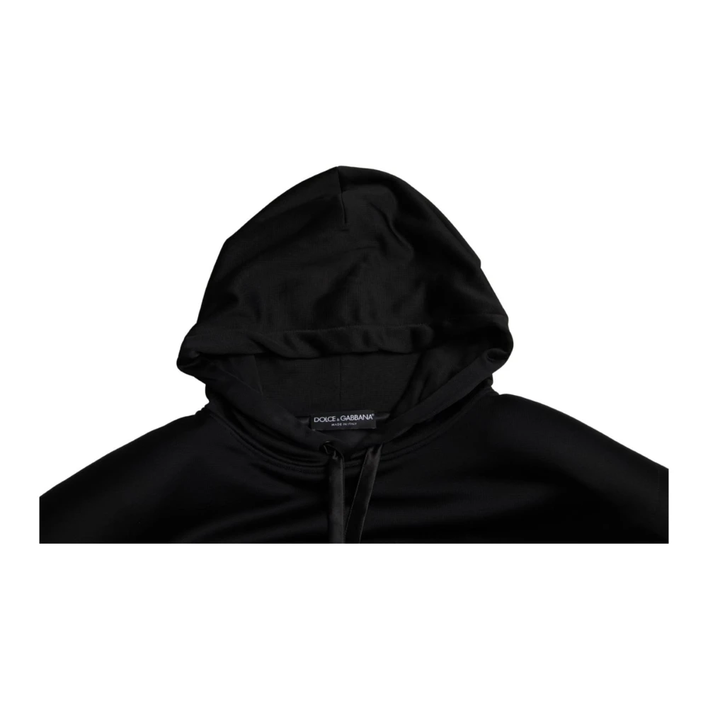 Dolce & Gabbana Zwarte katoenen hoodie trui Black Heren