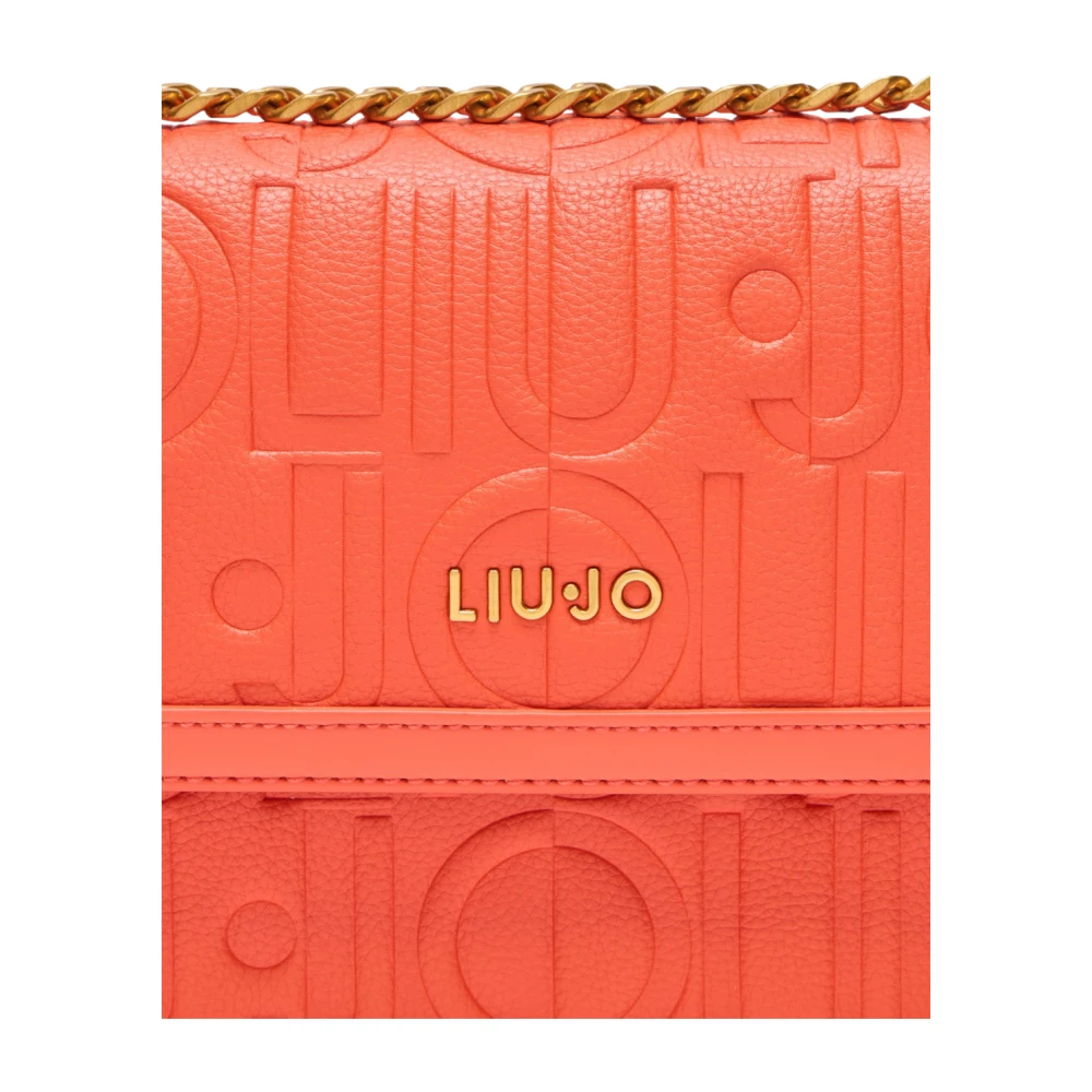 Liu Jo Oranje Crossbody Tas met Glanzende Afwerking Orange Dames