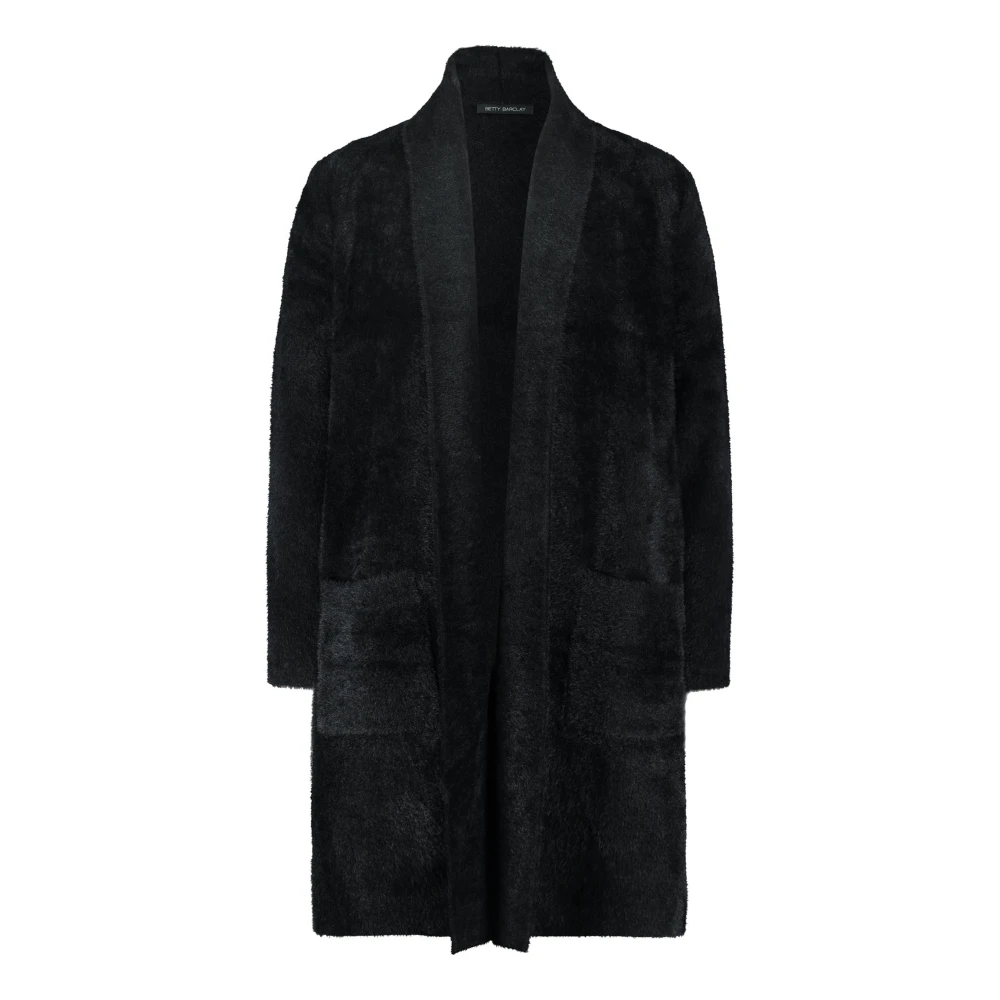 Betty Barclay Casual Gebreide Jas met Kraag Black Dames