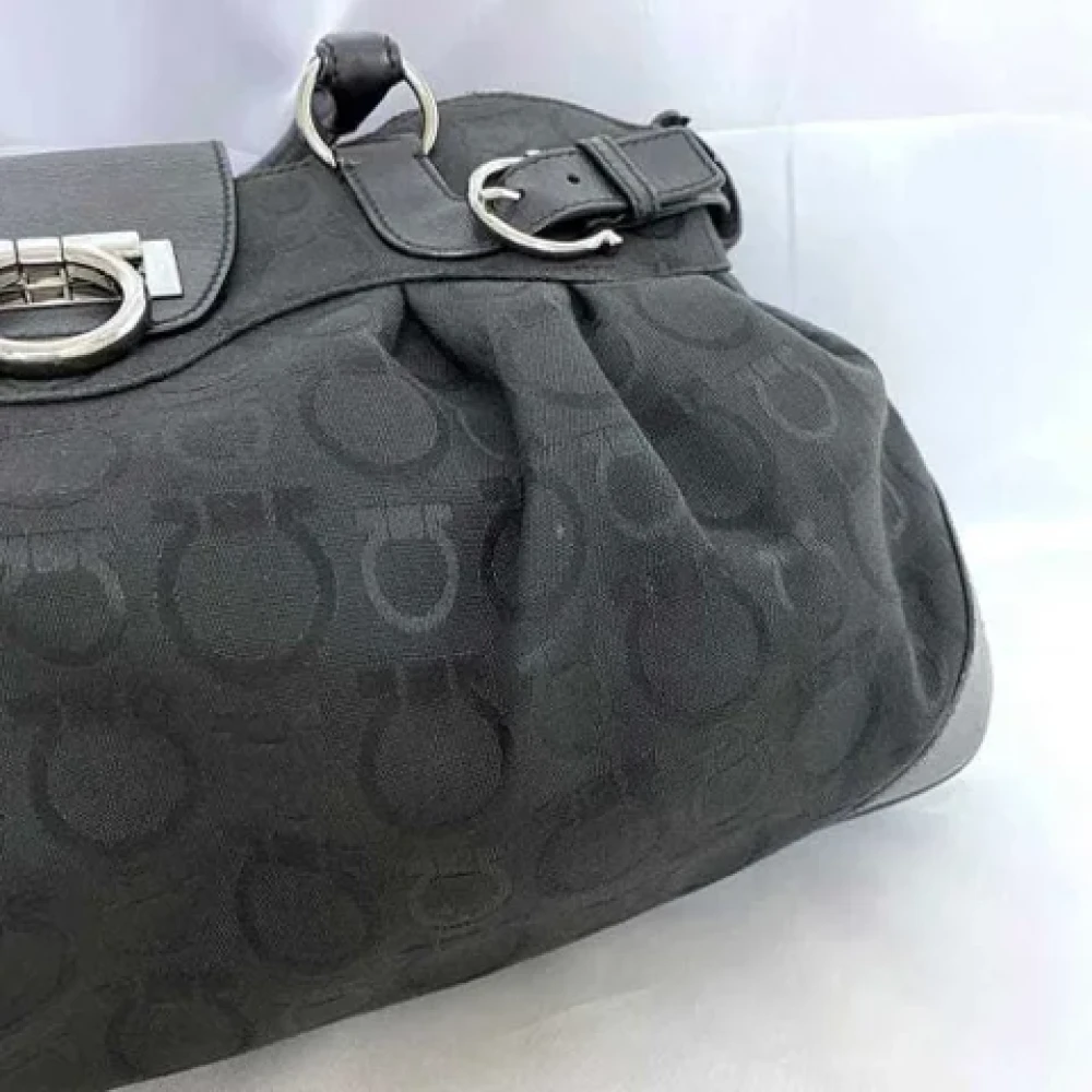Salvatore Ferragamo Pre-owned Canvas handbags Black Dames
