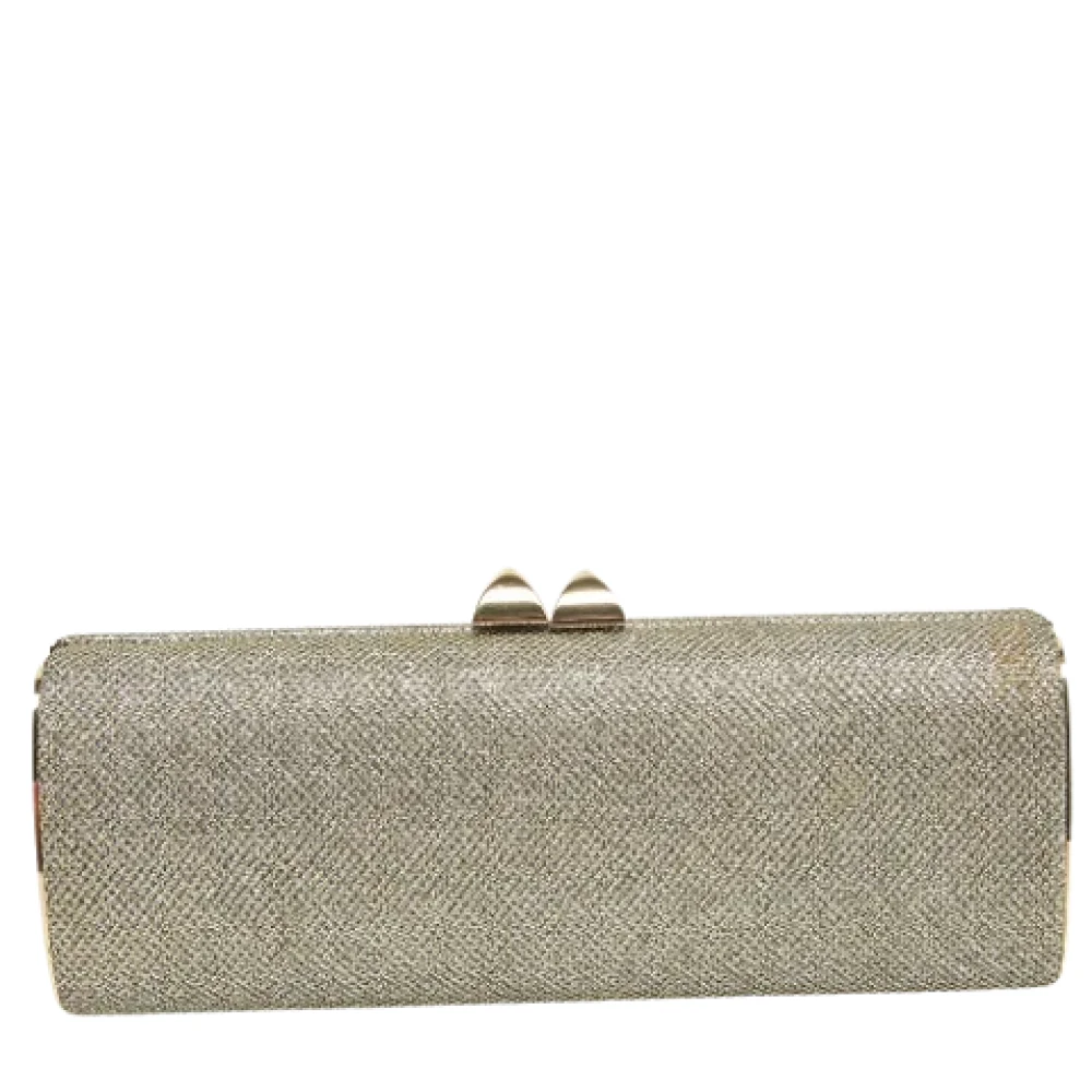 Jimmy Choo Pre-owned Fabric clutches Gray Dames