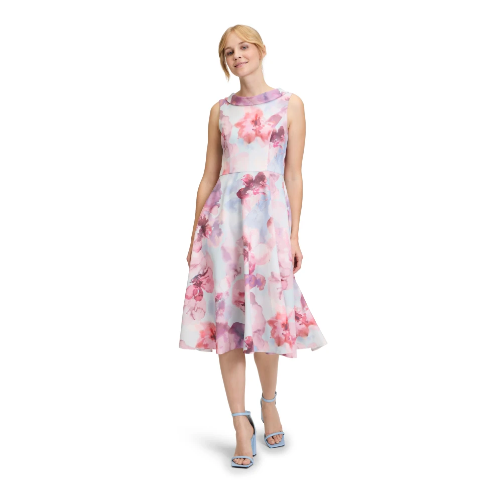 Vera Mont Cocktailjurk met Bloemenprint Multicolor Dames