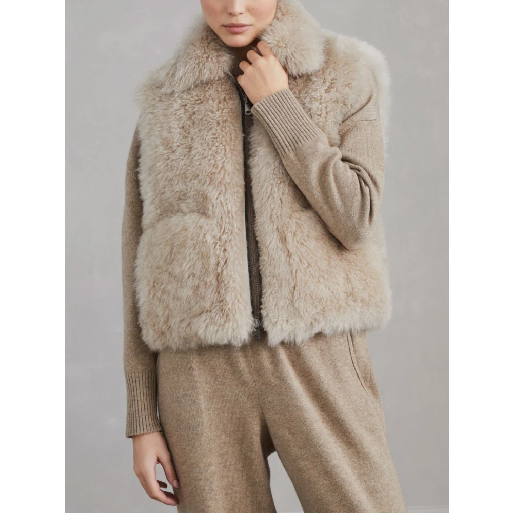 BRUNELLO CUCINELLI Elegante Jassen Collectie Beige Dames