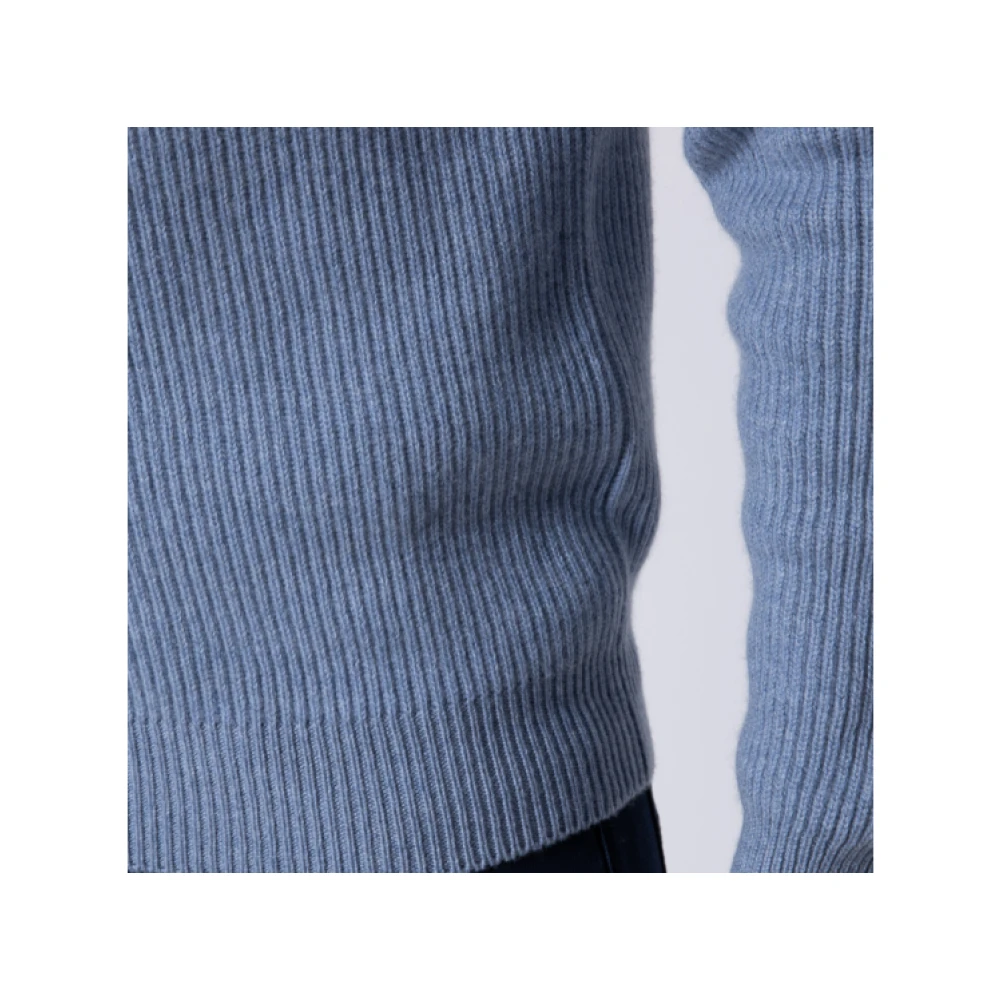 Gran Sasso Blauwe Cashmere Hooded Sweatshirt Blue Heren