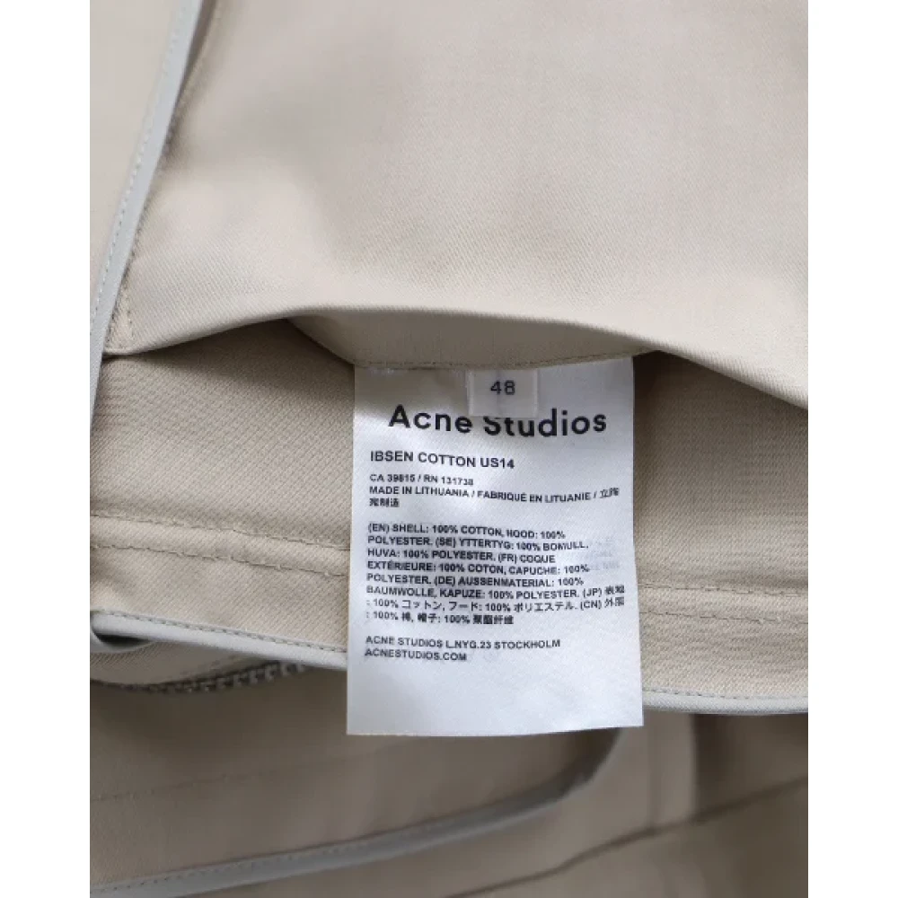 Acne Studios Pre-owned Cotton outerwear Beige Dames