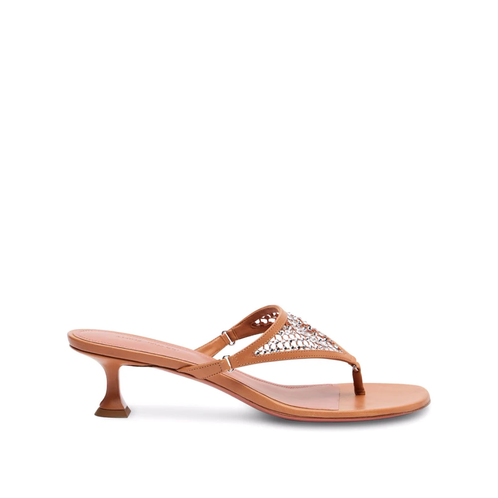 Amina Muaddi Damen Beige Schuhe, 39 1/2 Eugröße: