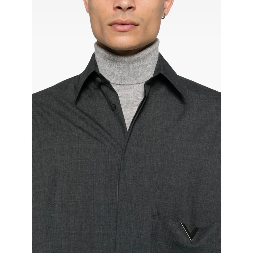 Valentino Garavani Grijze Overhemd Collectie Gray Heren