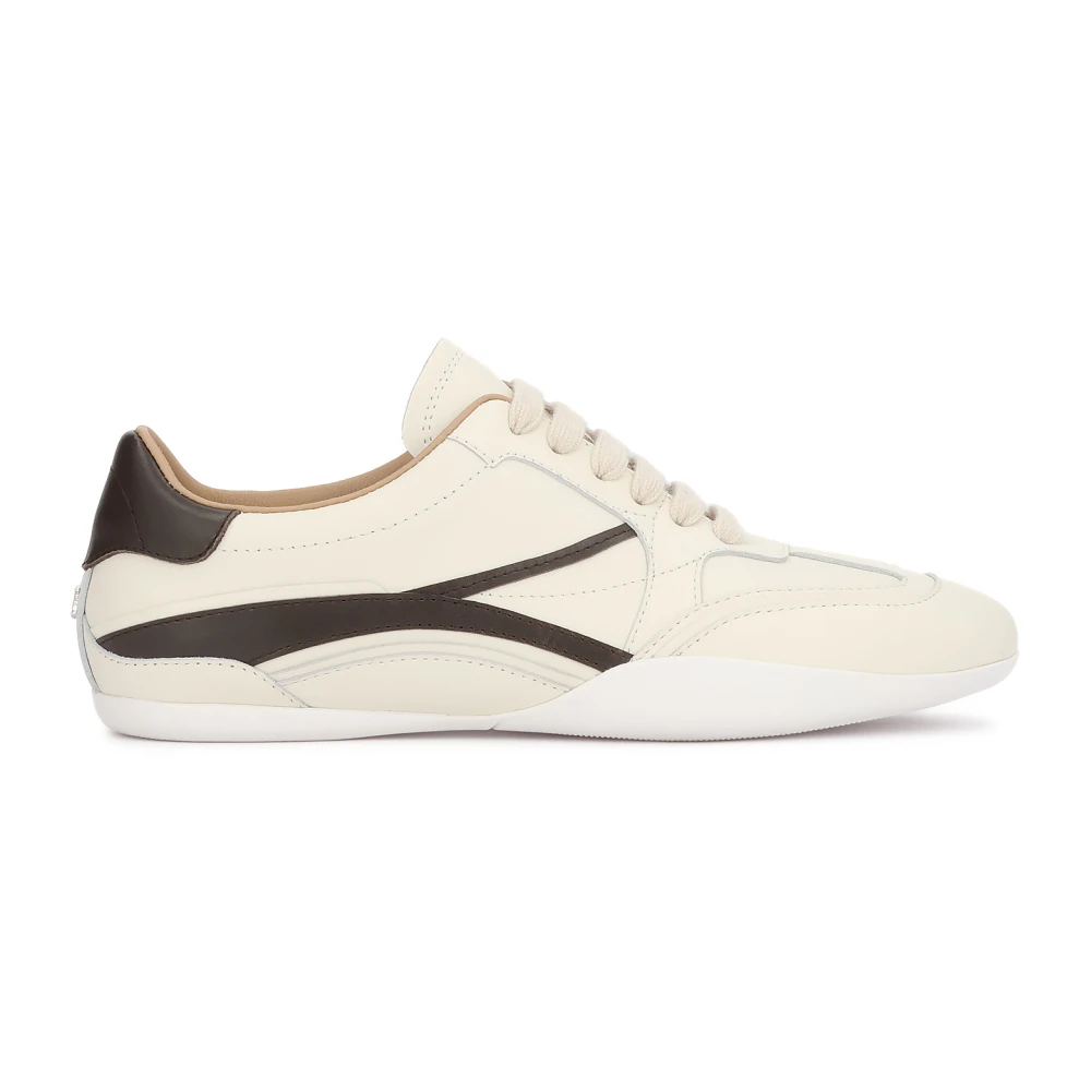 Kazar Studio Kazar Studio Leren sneakers met contrasterende inzetten Dames Schoenen Wit