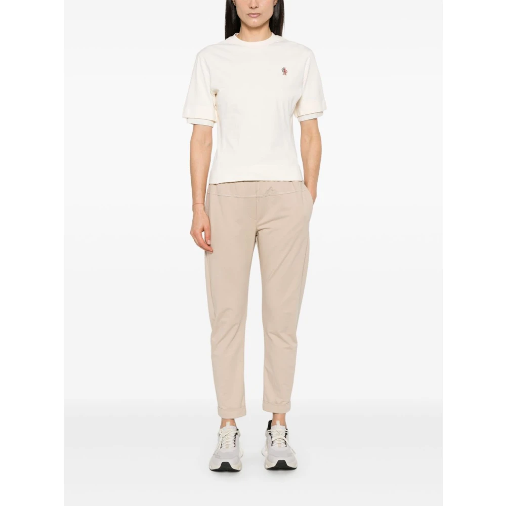 Moncler Witte T-shirts en Polo's met reflecterende details White Dames