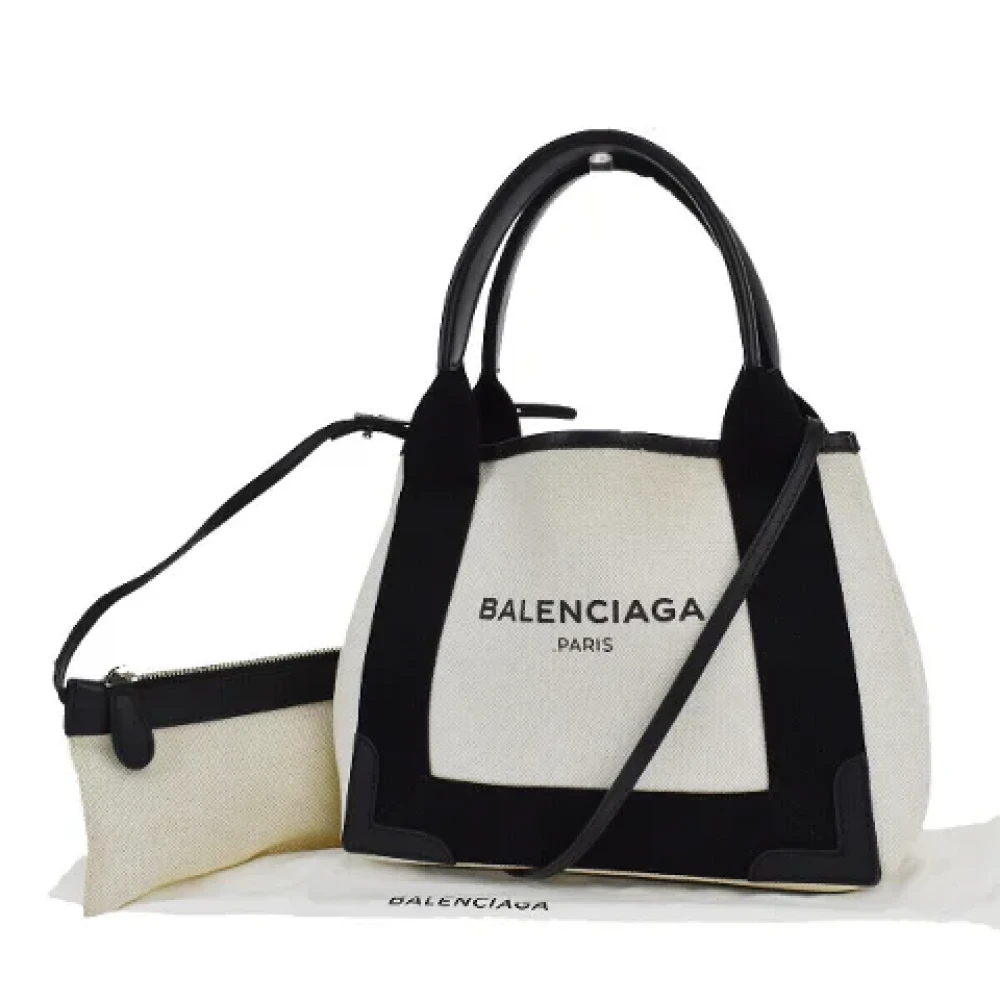 Balenciaga Vintage Pre-owned Canvas handbags White Dames