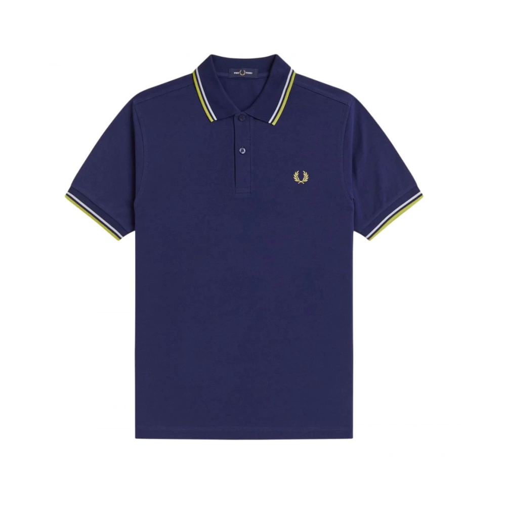 Regular Fit Twin Tipped Fred Perry Polo Shirt Men's Cotton - Image 2