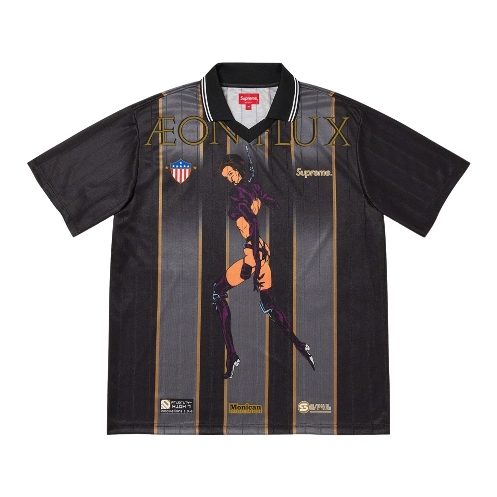 Supreme Beperkte oplage Aeon Flux voetbalshirt Black Heren