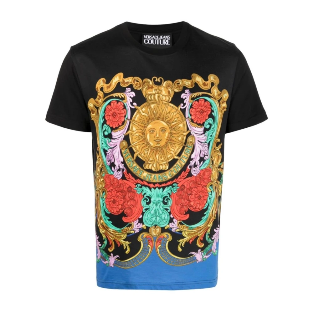 Versace Jeans Couture Sun Flower Garland Kortärmad T-shirt Multicolor, Herr