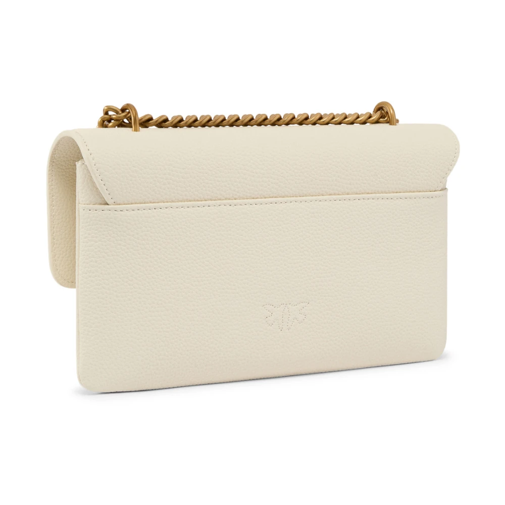 pinko Zachte Mini Pelle Bianc Tas White Dames
