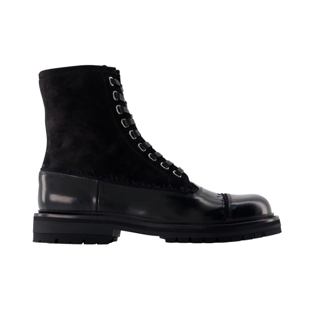 Dolce & Gabbana Perugino Ankle Boots - Male - Lace-Up Boots - Black - 7 Uk - Shoes