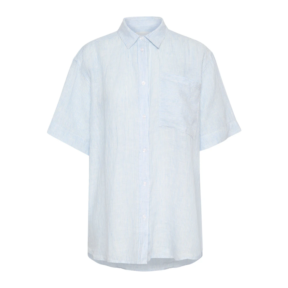 Part Two Windsurfer Stripe Overhemdblouse Blue Dames