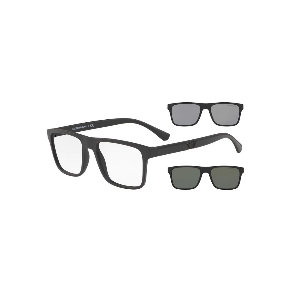 Emporio Armani Men's Black Ea4115 58011W Man Sunglasses Injected Transparent Squared Normal - Image 5