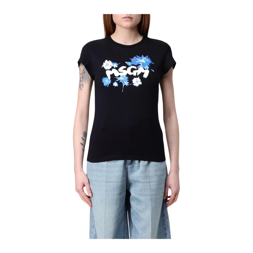 Msgm - Tops > T-Shirts - Black - Msgm - Modalova