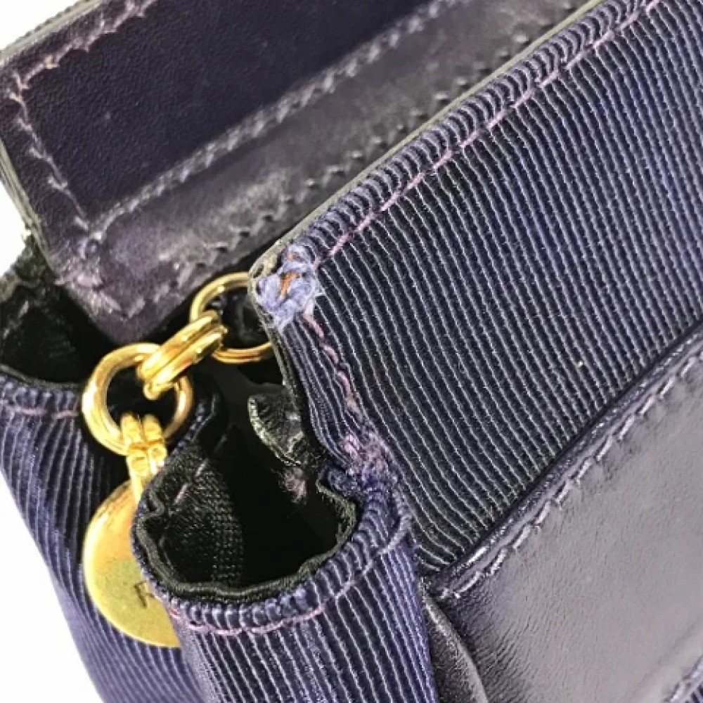 Salvatore Ferragamo Pre-owned Fabric pouches Blue Dames
