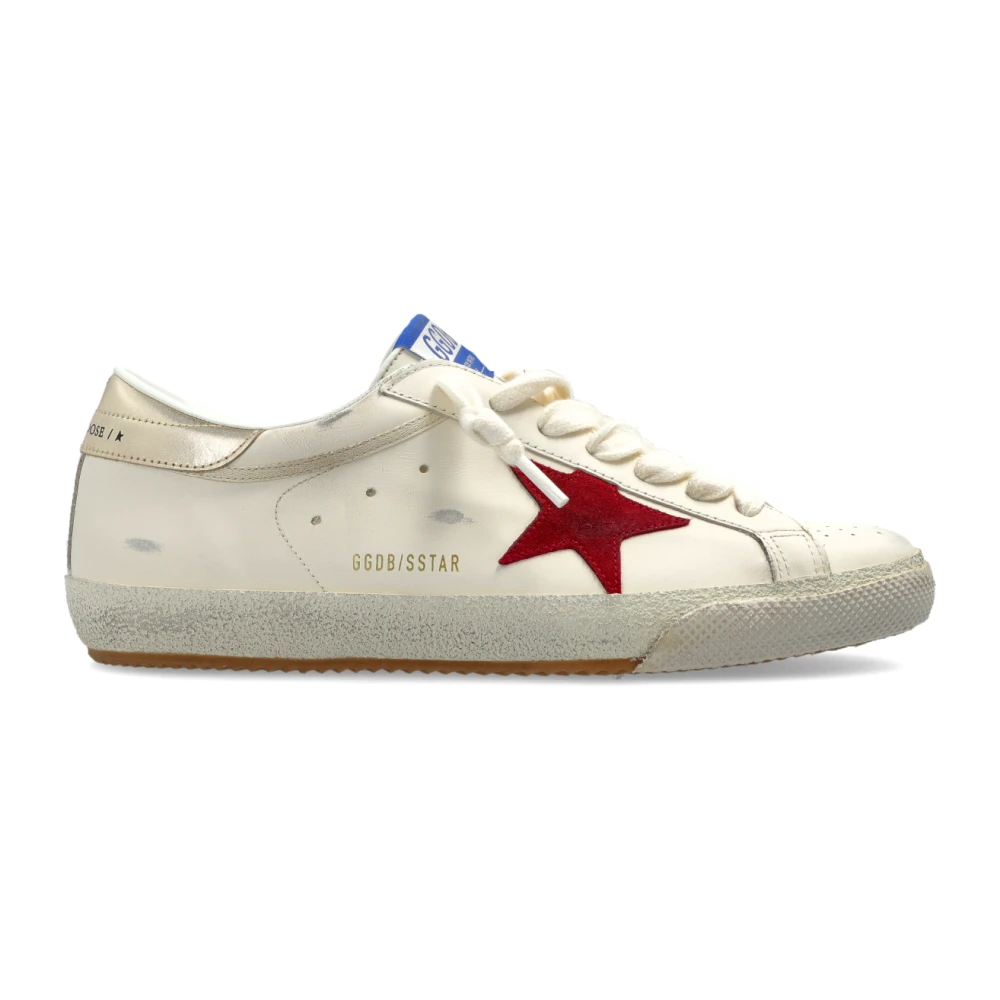 Golden Goose Men's Beige Sneakers, 7 Uk, Super Star Bike With Folded Lini