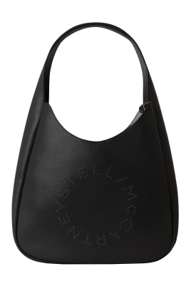 Logo Studded Large Hobo Bag
