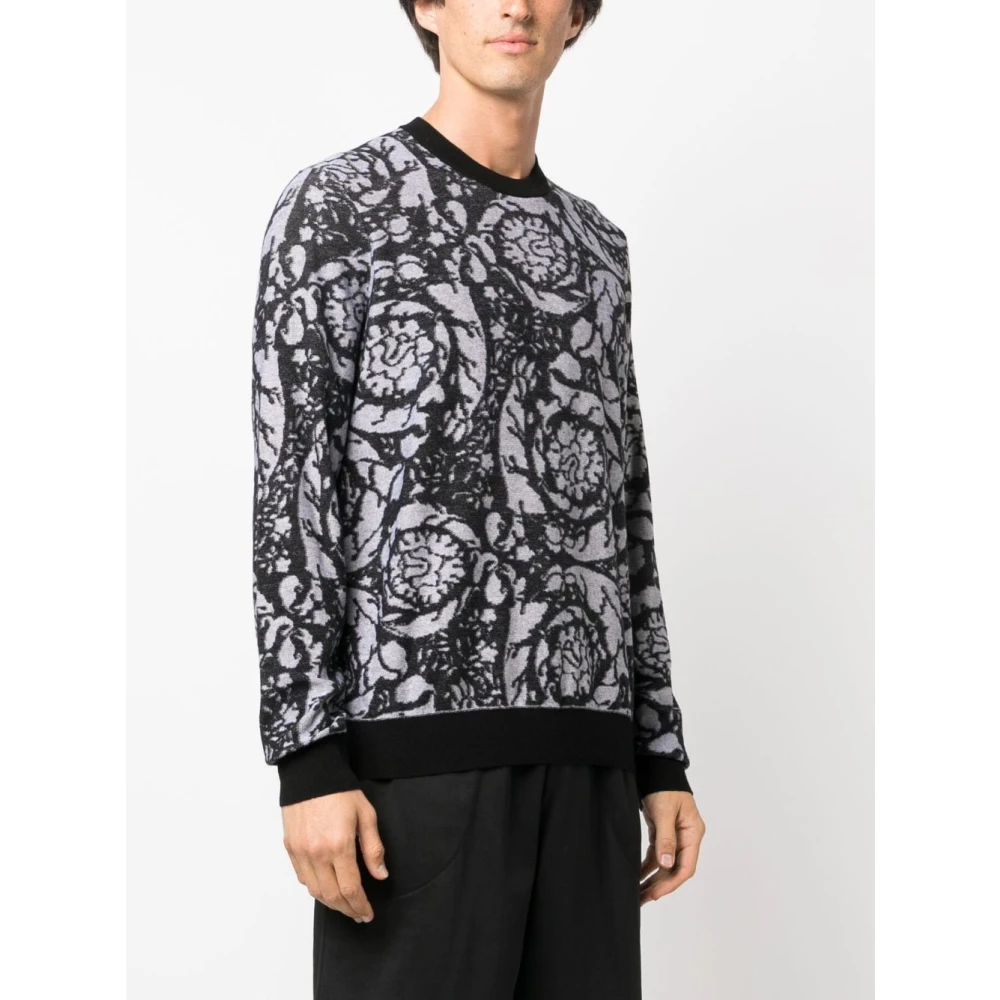 Versace Stijlvolle Gebreide Trui Gray Heren