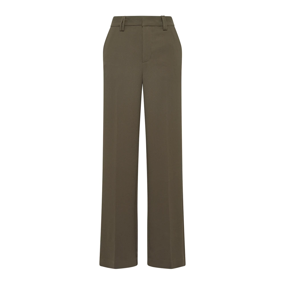 Maliparmi Wijde Crepe Broek Green Dames