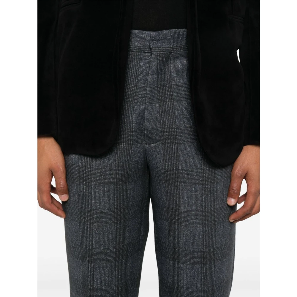 Circolo 1901 Blauw Geruite Fleece Broek Blue Heren