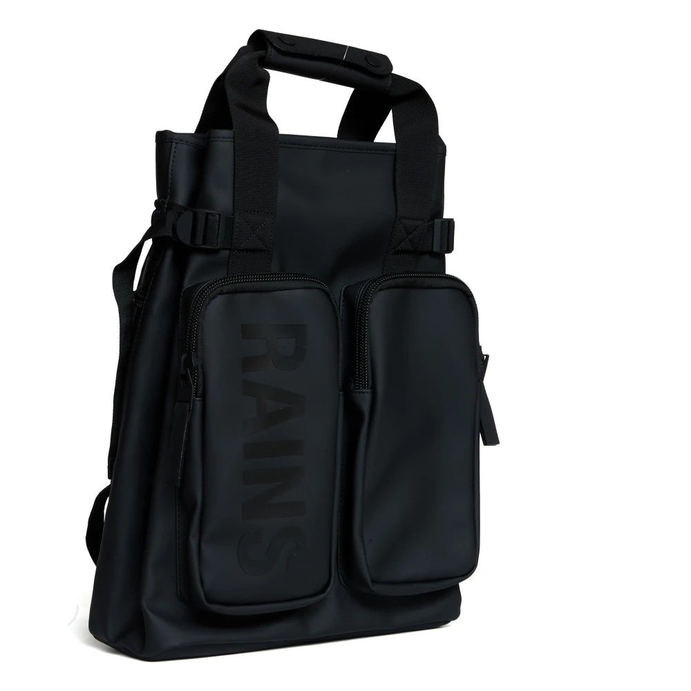 Rains , Backpacks, Male, Black, One Size, Stylish Bucket Bag & Backpack