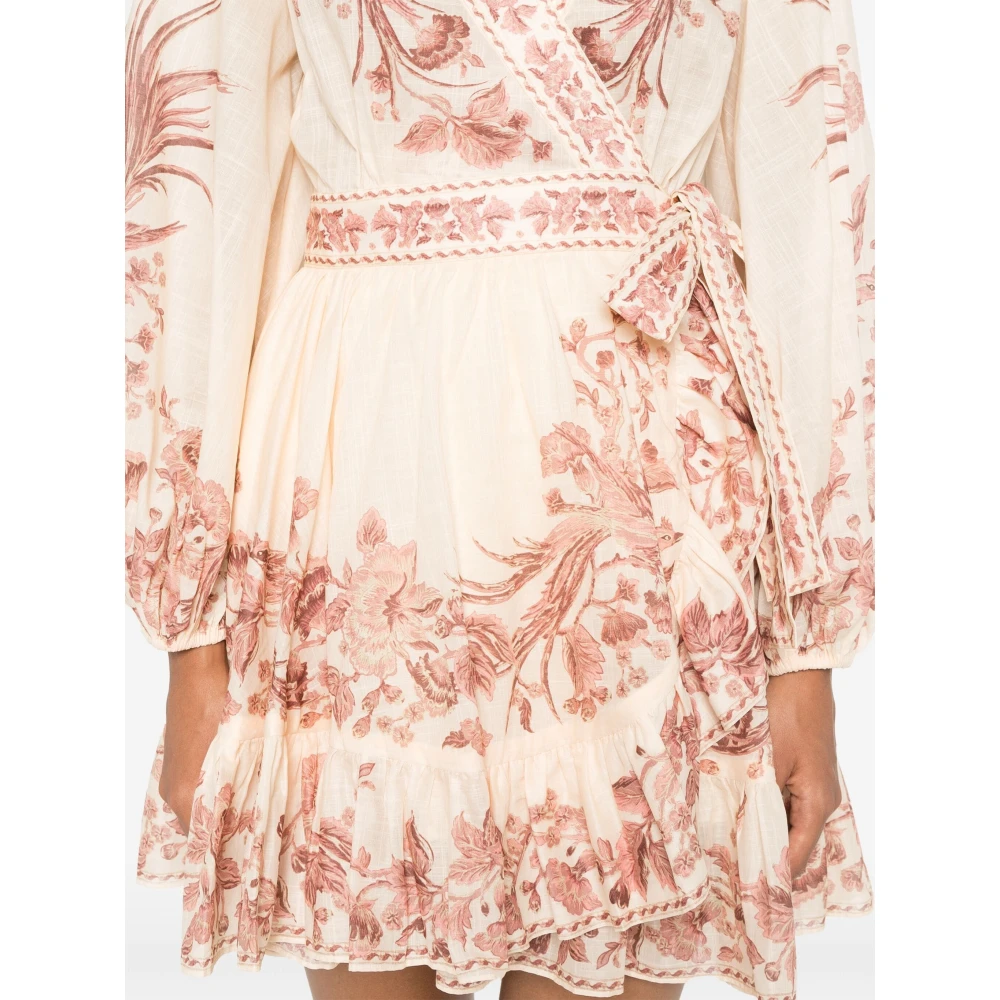 Zimmermann Botanical Wrap Mini Jurk Multicolor Dames